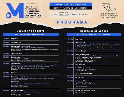 Programme of the 6th Binational Meeting of Museums and Cultural Centres, 27 and 28 August 2026